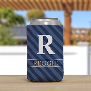 Personalized Name and Initial Can Cooler